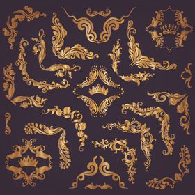 金色欧式花纹