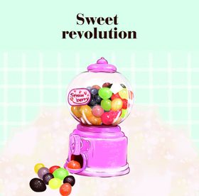 手绘蛋糕甜品插画