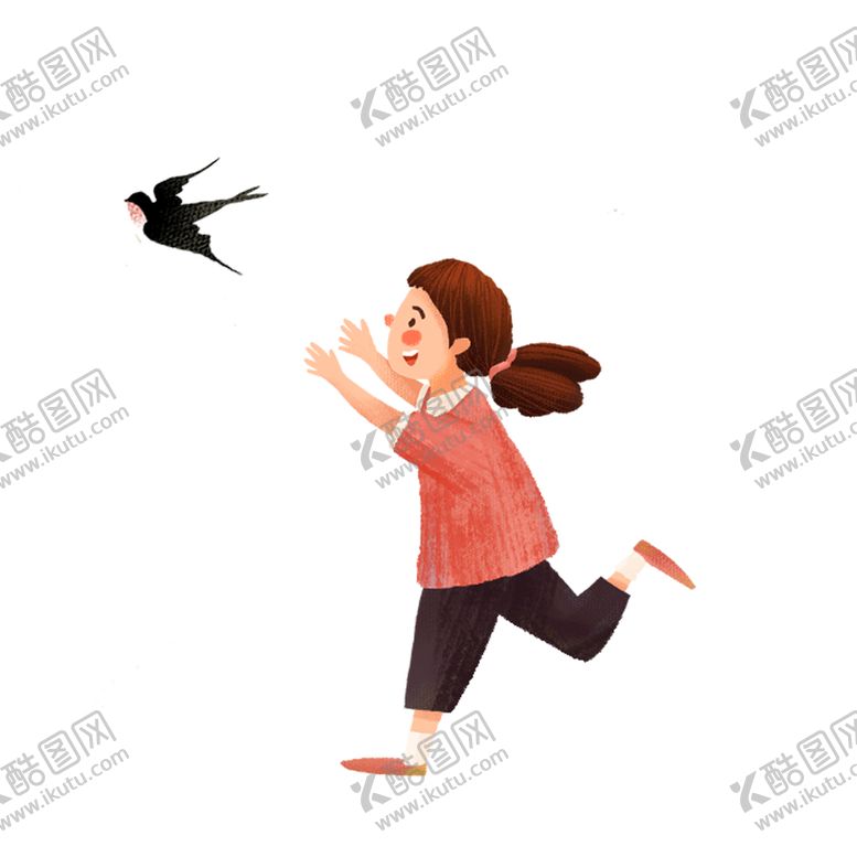编号：80215510261529245900【酷图网】源文件下载-惊蛰节气追赶燕子