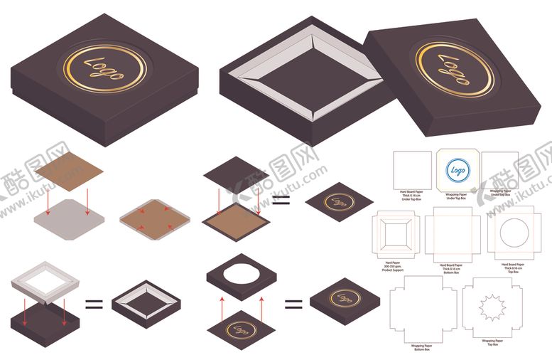 编号：14199010312115257156【酷图网】源文件下载-纸质包装盒刀模设计图