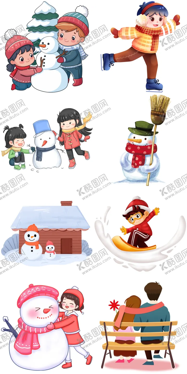 编号：27638812010647559205【酷图网】源文件下载-雪人人物元素