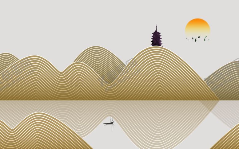 编号：19526310110029373061【酷图网】源文件下载-工笔花鸟背景墙装饰画