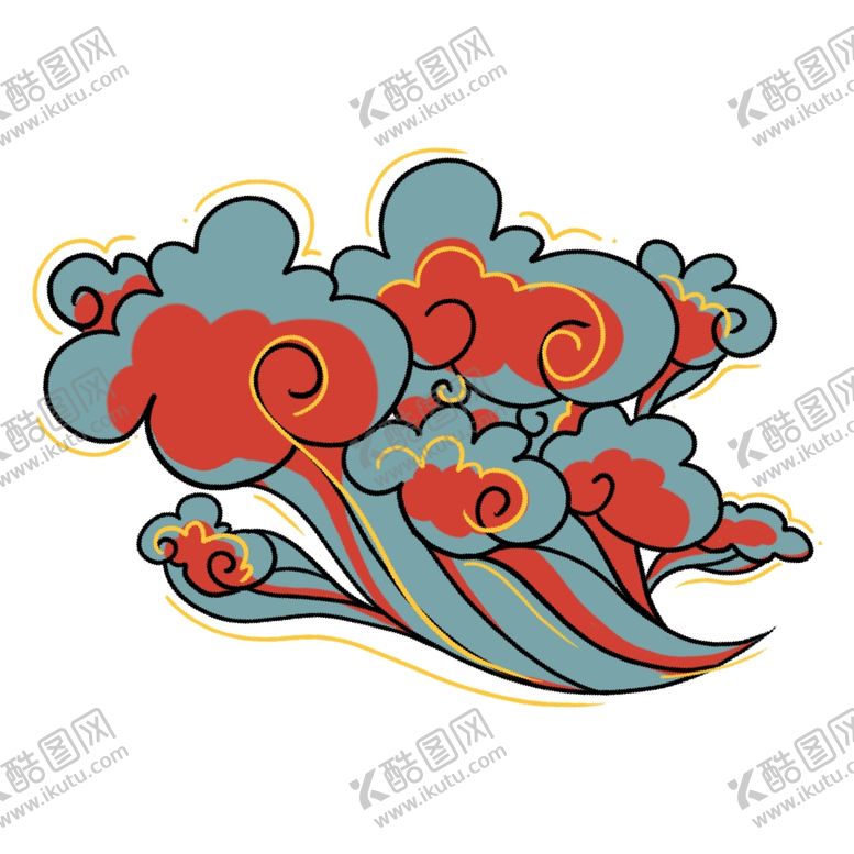 编号：78133602190149534864【酷图网】源文件下载-中国风祥云纹理节日元素