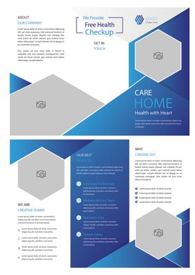 蓝色宣传册模板