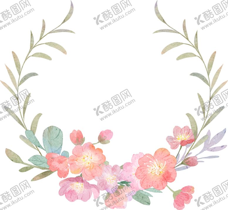 编号：97648510090455520356【酷图网】源文件下载-水彩花卉