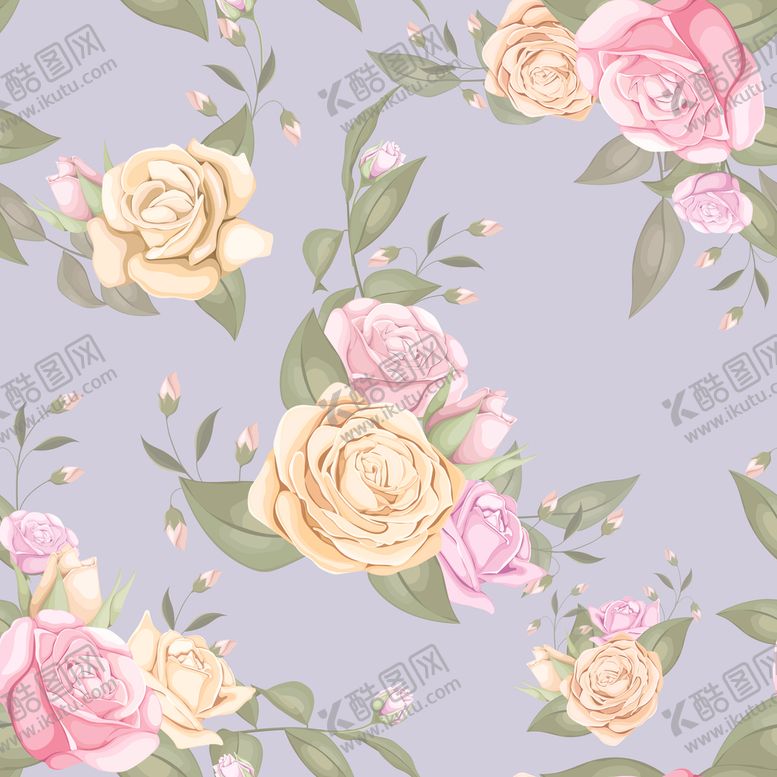 编号：68120205110352036345【酷图网】源文件下载-手绘花卉花纹