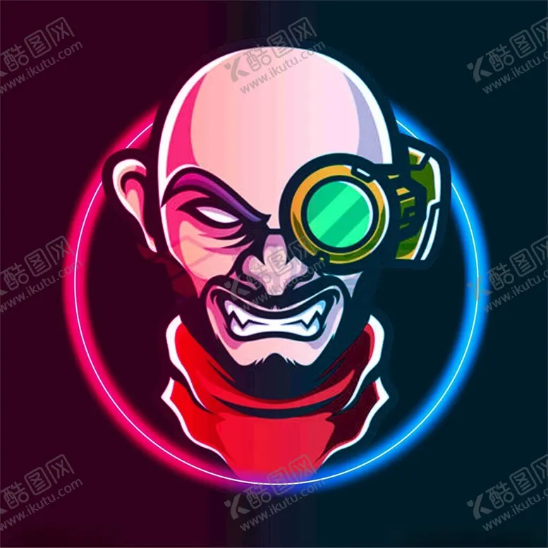 编号：51176002141209524222【酷图网】源文件下载-霓虹头像