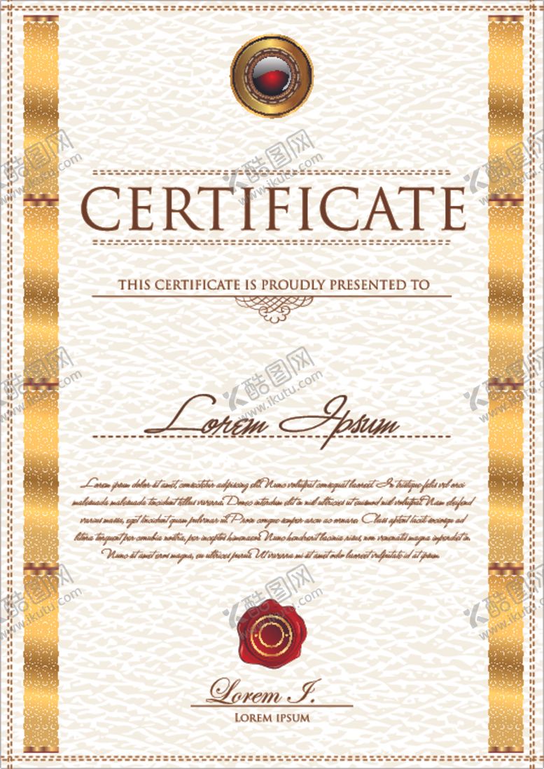 编号：85057110012156361227【酷图网】源文件下载-证书模板