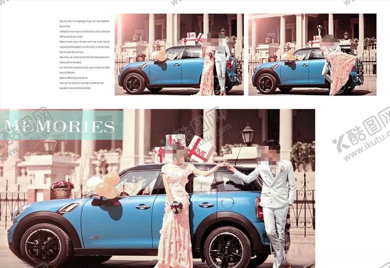 编号：48515910070423566649【酷图网】源文件下载-韩国风影楼婚相册模板之汽车之家