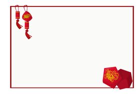 中国风花纹花边边框素材