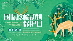 国际珍稀动物保护日海报
