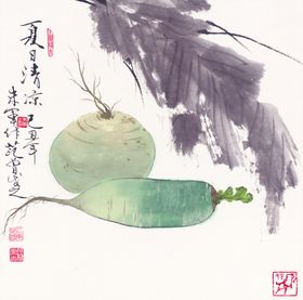 蔬菜水墨画