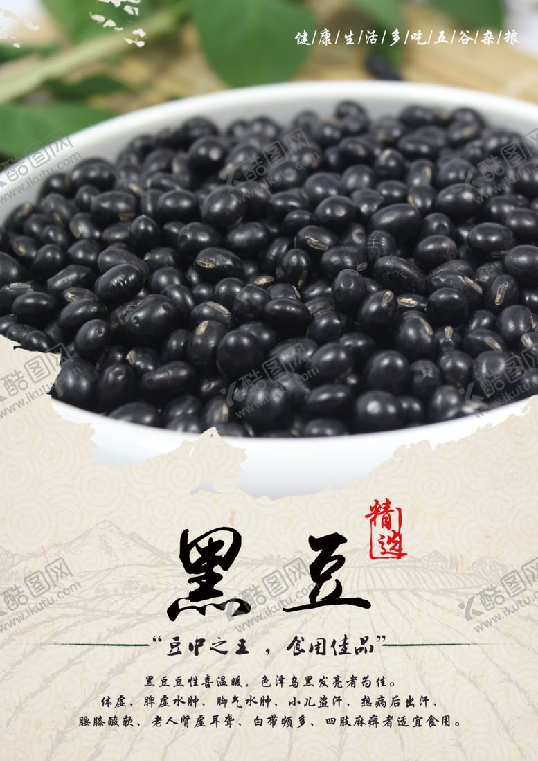 编号：99111805032151233509【酷图网】源文件下载-黑豆海报
