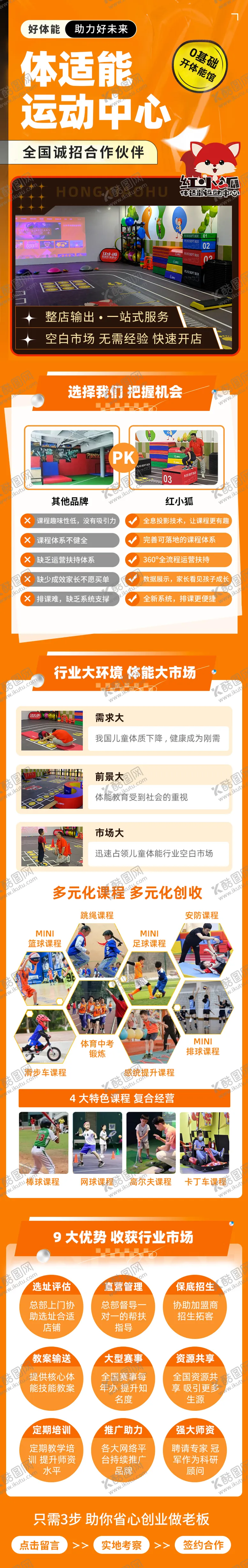 编号：70546904080942128310【酷图网】源文件下载-体能馆招商加盟落地页