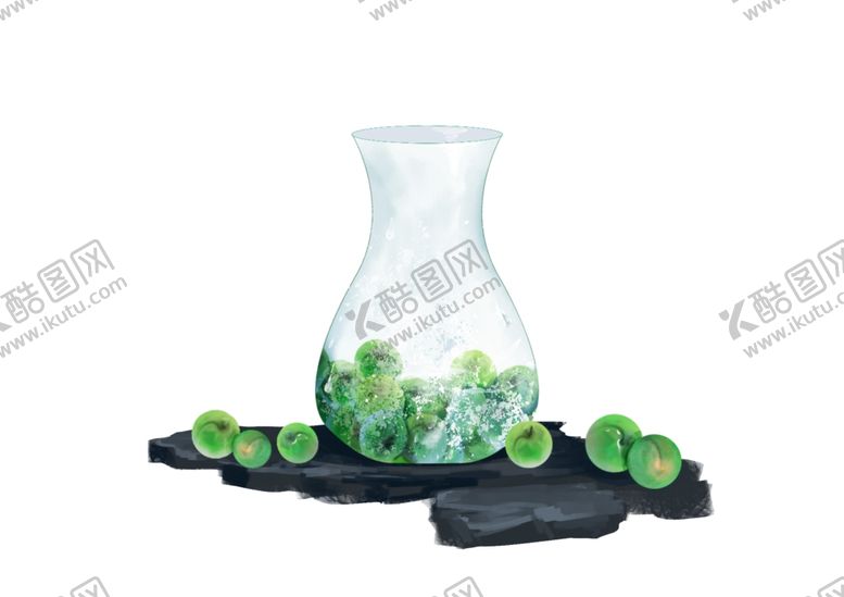 编号：61093209120333212758【酷图网】源文件下载-瓶子绿色夏季玻璃珠立体合成素材