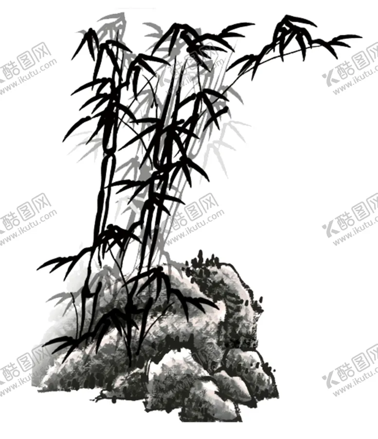 编号：25463006240422599264【酷图网】源文件下载-水墨竹子