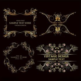 金色华丽节日装饰元素