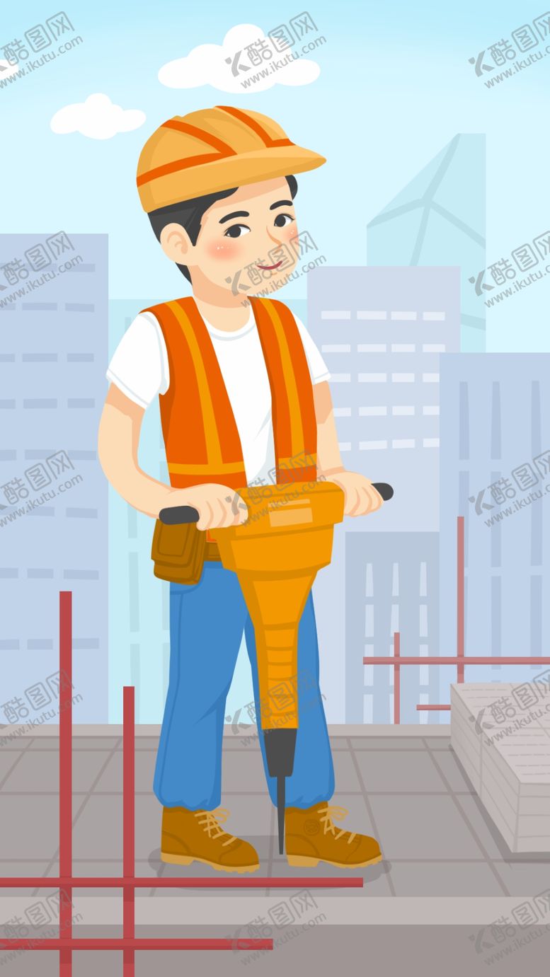 编号：13058209150355533541【酷图网】源文件下载-工人插画