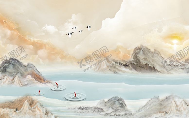 编号：38164709272020537064【酷图网】源文件下载-大理石山水背景墙