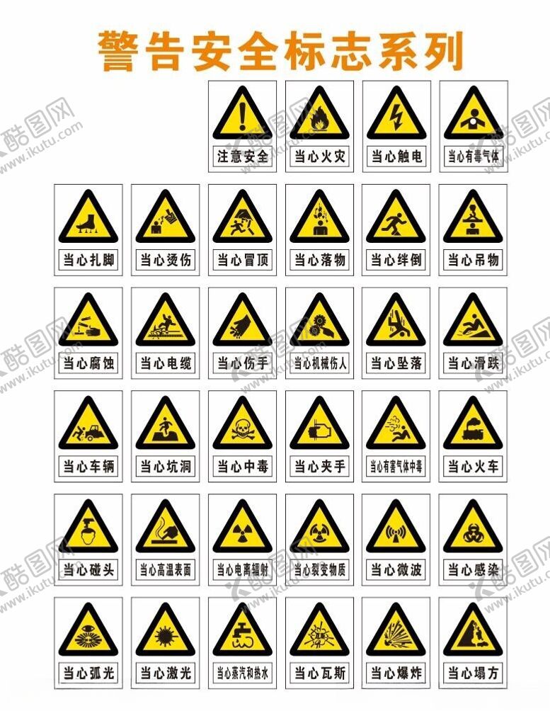 编号：96861102081332525873【酷图网】源文件下载-警告安全标识