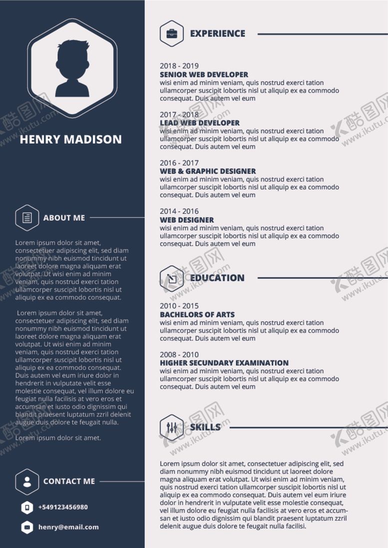 编号：24785509190235509329【酷图网】源文件下载-简历模板设计