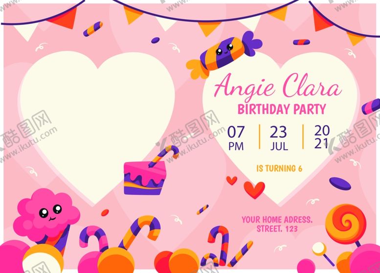 编号：48814309220633576797【酷图网】源文件下载-生日邀请函