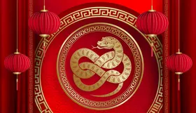 蛇年质感金色图案矢量图2025素材