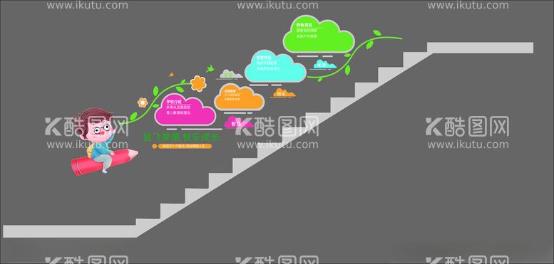 编号：94448902100007475075【酷图网】源文件下载-楼梯文化墙