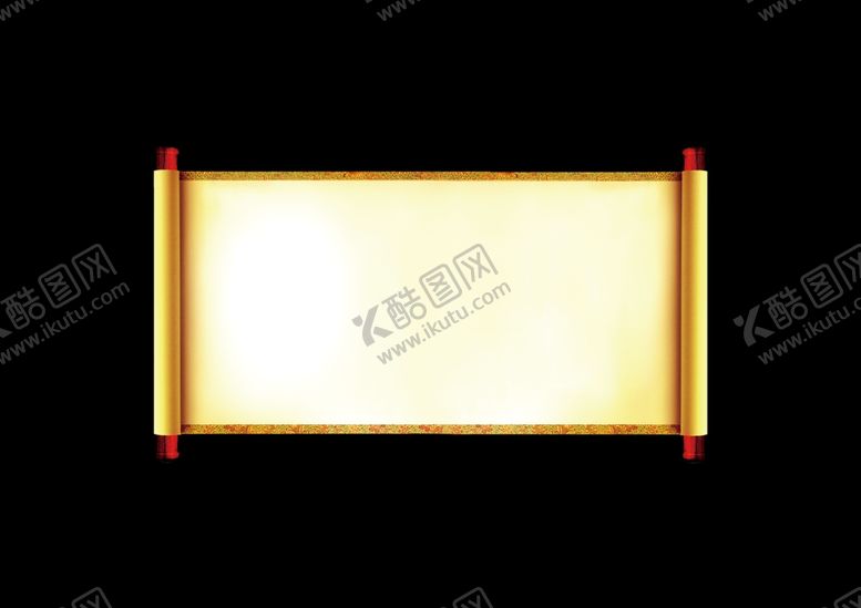 编号：20537407011139429037【酷图网】源文件下载-画轴古风宣纸军令状古代画卷素材