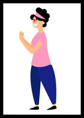 手绘女孩女人优雅美漂亮