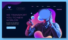 VR眼镜网页模板