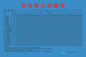 施工项目进度表
