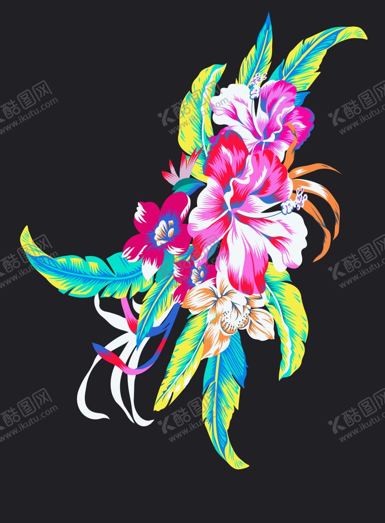 编号：96687002092318049636【酷图网】源文件下载-手绘花卉