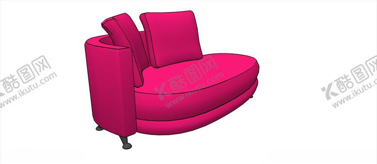 编号：92950710011613314728【酷图网】源文件下载-软沙发休闲椅沙发模型酒店