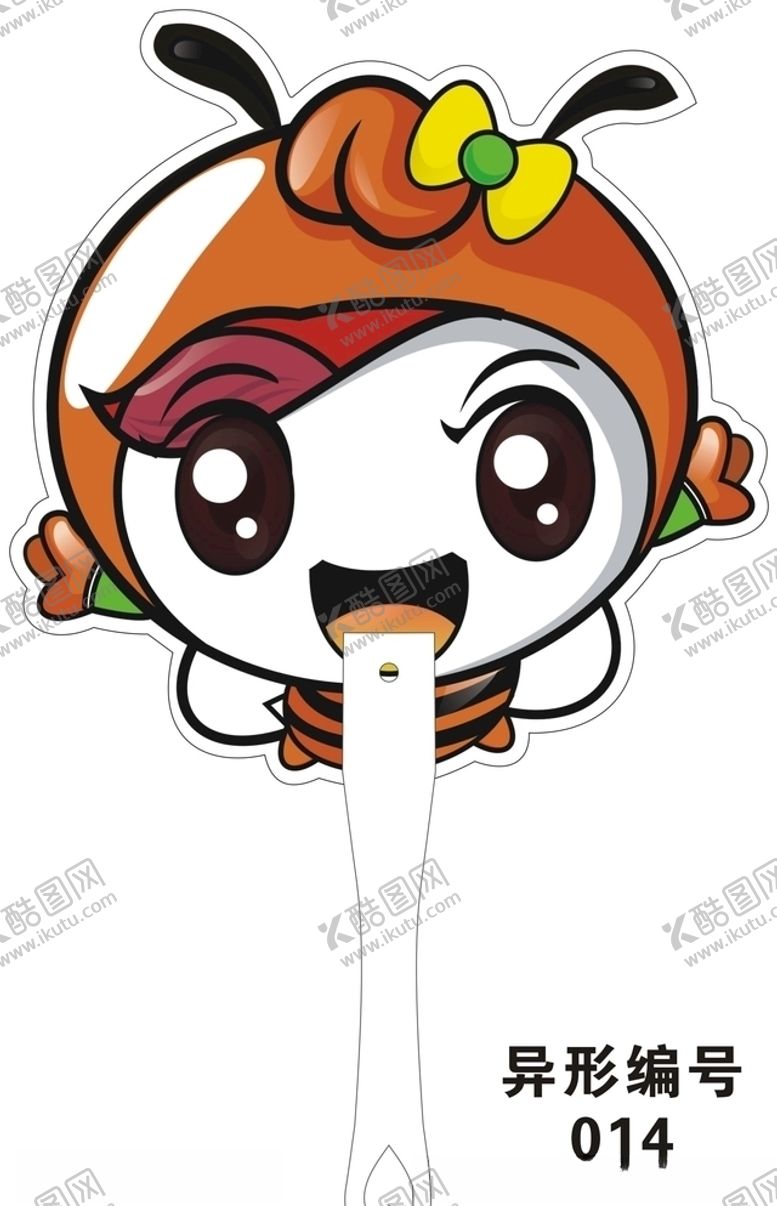 编号：91148005131338154788【酷图网】源文件下载-小蜜蜂卡通扇子
