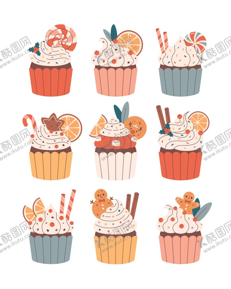 编号：77361604042207583320【酷图网】源文件下载-纸杯蛋糕