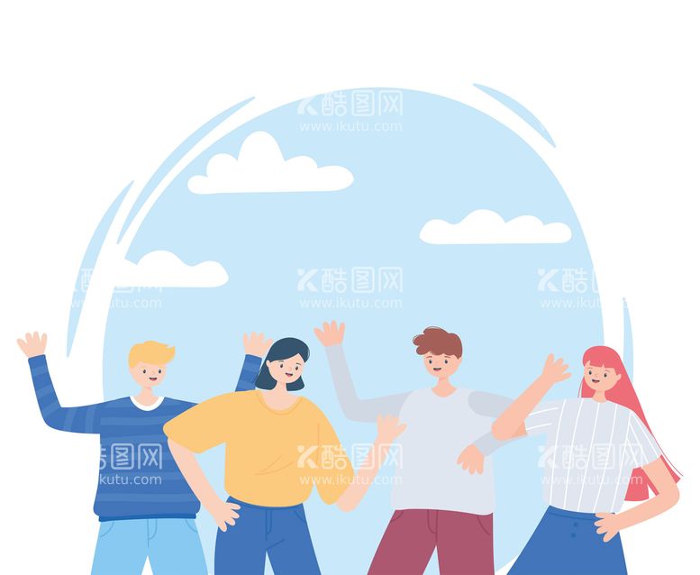 编号：50402712020718255933【酷图网】源文件下载-扁平人物插画