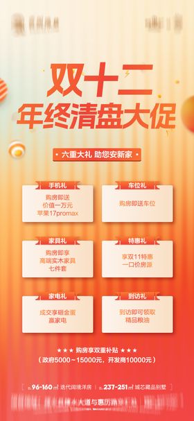 地产双12六重礼海报