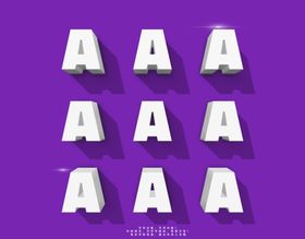 多角度立体字