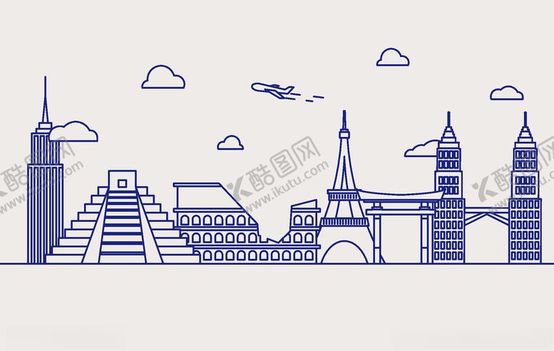 编号：95533009200701195955【酷图网】源文件下载-卡通城市天际线