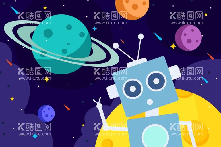 编号：90494312030122073722【酷图网】源文件下载-卡通宇宙星空banner