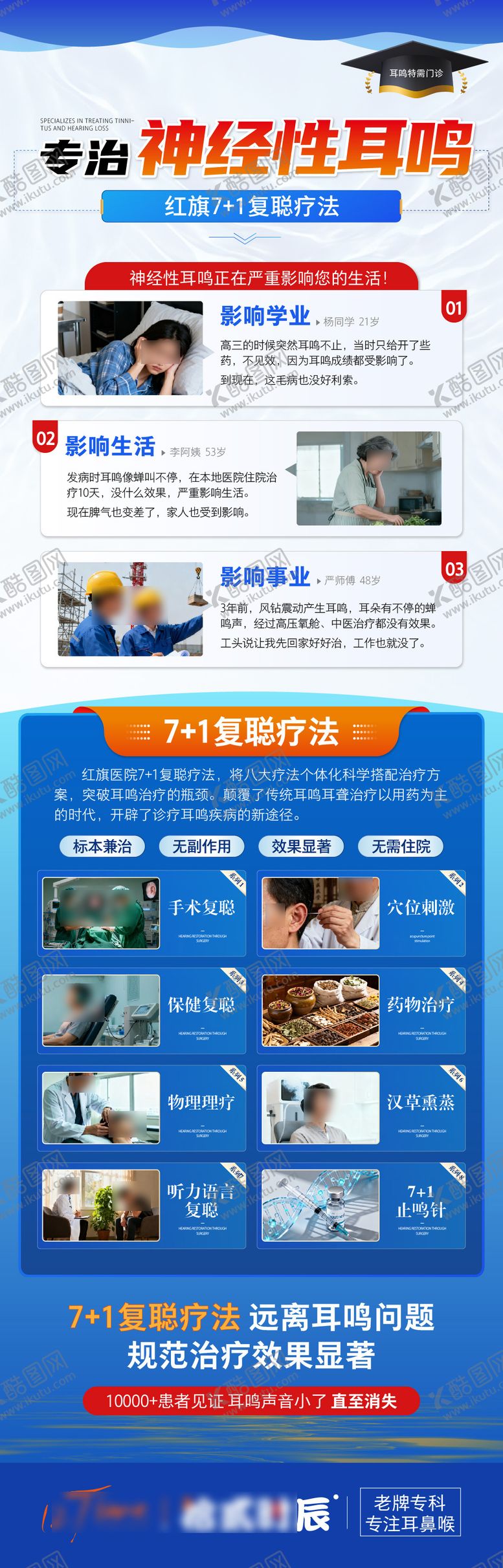 编号：42135911291836366953【酷图网】源文件下载-耳鸣医疗海报图