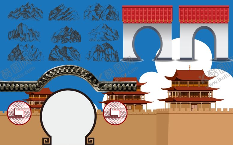 编号：15848501241211065690【酷图网】源文件下载-中式建筑元素图片