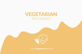 有机食物餐厅名片模板