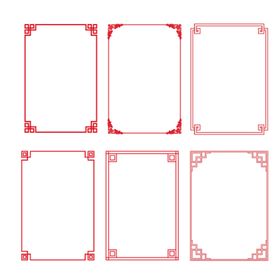 中国风边框CDR格式简洁花边
