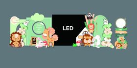 森系绿色动物宝宝宴