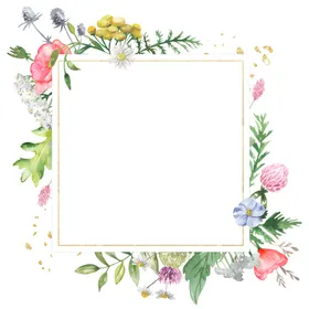 水彩植物花朵装饰