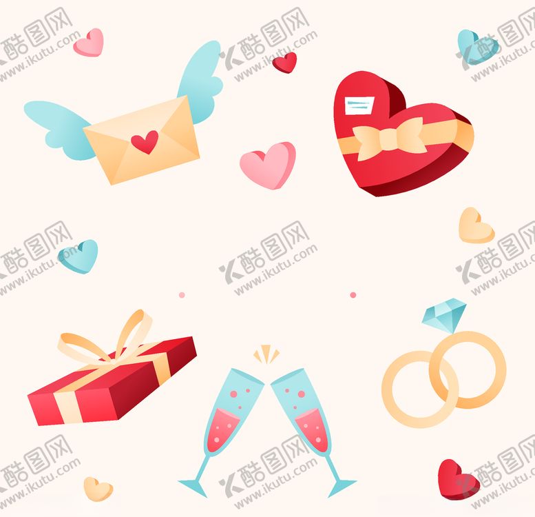 编号：56788109240636057562【酷图网】源文件下载-浪漫情人节元素