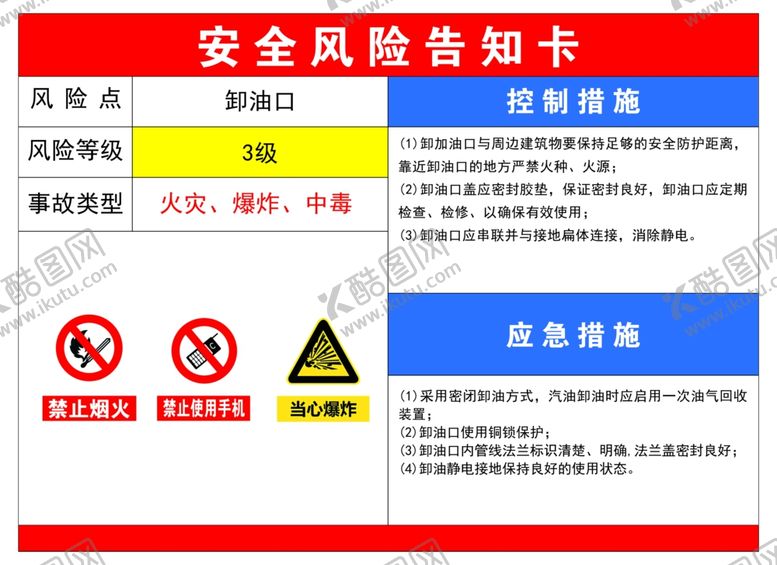 编号：97690509251905165923【酷图网】源文件下载-加油站安全风险告知
