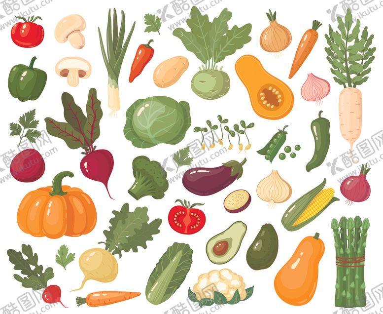 编号：33668403311928575324【酷图网】源文件下载-卡通蔬菜